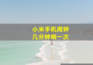 小米手机闹钟几分钟响一次