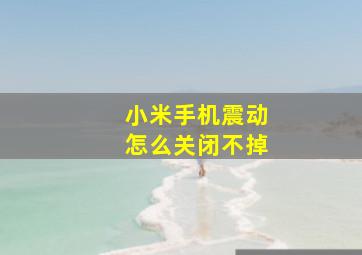 小米手机震动怎么关闭不掉