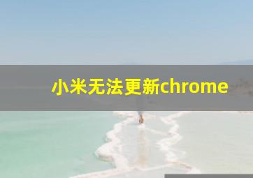 小米无法更新chrome