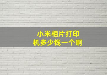 小米相片打印机多少钱一个啊