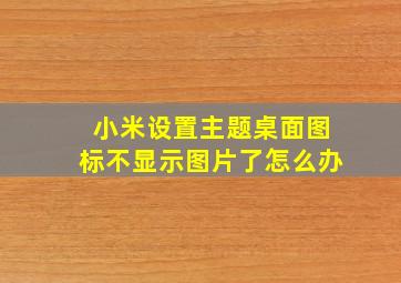 小米设置主题桌面图标不显示图片了怎么办