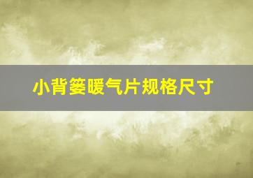 小背篓暖气片规格尺寸