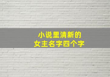 小说里清新的女主名字四个字