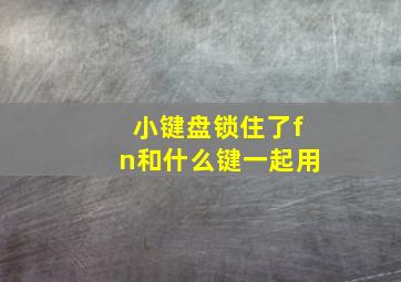 小键盘锁住了fn和什么键一起用