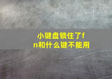 小键盘锁住了fn和什么键不能用