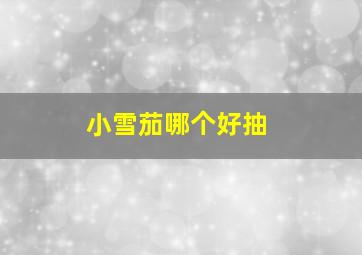 小雪茄哪个好抽