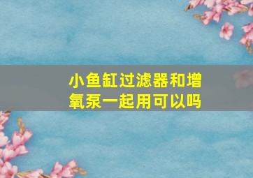 小鱼缸过滤器和增氧泵一起用可以吗