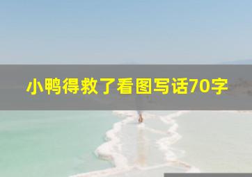 小鸭得救了看图写话70字