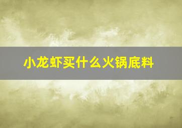 小龙虾买什么火锅底料