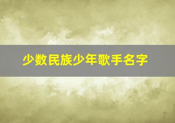 少数民族少年歌手名字