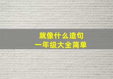 就像什么造句一年级大全简单