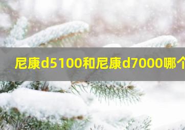 尼康d5100和尼康d7000哪个好