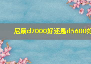 尼康d7000好还是d5600好