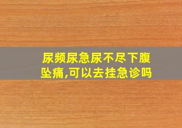 尿频尿急尿不尽下腹坠痛,可以去挂急诊吗