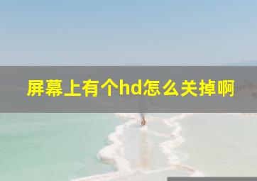 屏幕上有个hd怎么关掉啊