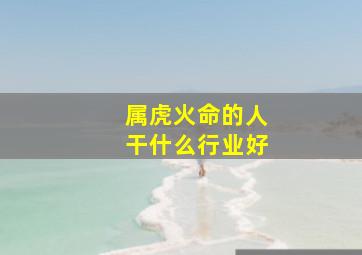 属虎火命的人干什么行业好