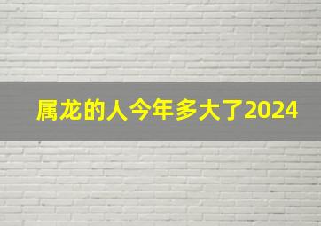 属龙的人今年多大了2024