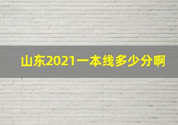 山东2021一本线多少分啊