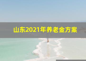 山东2021年养老金方案