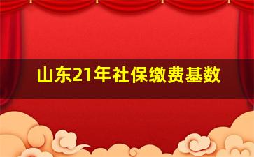 山东21年社保缴费基数