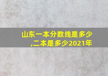 山东一本分数线是多少,二本是多少2021年