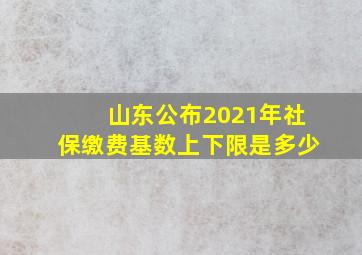 山东公布2021年社保缴费基数上下限是多少