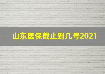 山东医保截止到几号2021