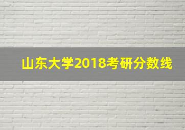 山东大学2018考研分数线