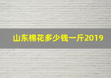 山东棉花多少钱一斤2019