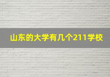 山东的大学有几个211学校