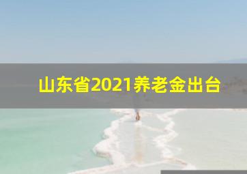 山东省2021养老金出台