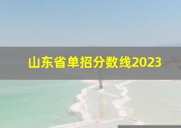 山东省单招分数线2023