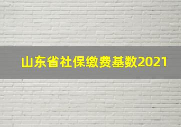 山东省社保缴费基数2021