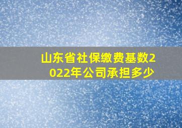 山东省社保缴费基数2022年公司承担多少