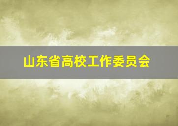 山东省高校工作委员会