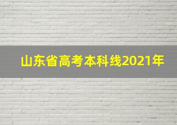 山东省高考本科线2021年