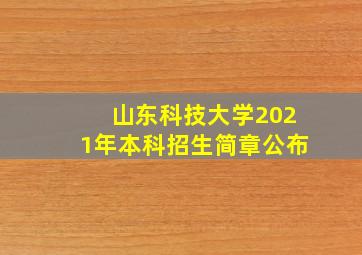 山东科技大学2021年本科招生简章公布