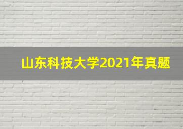 山东科技大学2021年真题