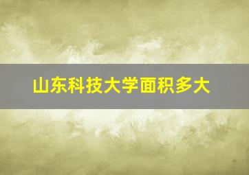 山东科技大学面积多大