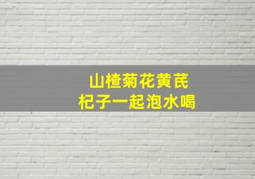 山楂菊花黄芪杞子一起泡水喝