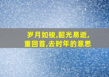 岁月如梭,韶光易逝,重回首,去时年的意思