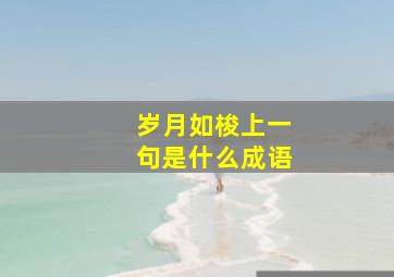 岁月如梭上一句是什么成语