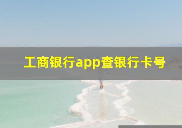 工商银行app查银行卡号