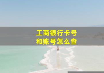 工商银行卡号和账号怎么查