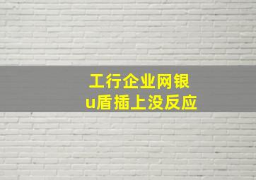 工行企业网银u盾插上没反应