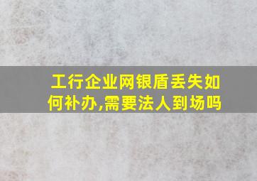 工行企业网银盾丢失如何补办,需要法人到场吗