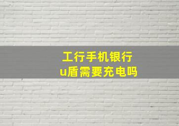 工行手机银行u盾需要充电吗