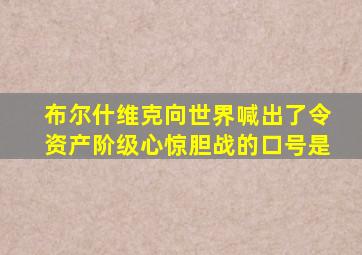 布尔什维克向世界喊出了令资产阶级心惊胆战的口号是