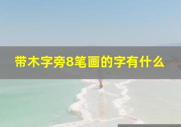 带木字旁8笔画的字有什么