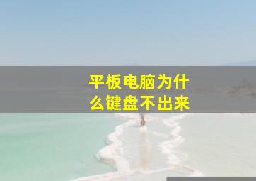 平板电脑为什么键盘不出来